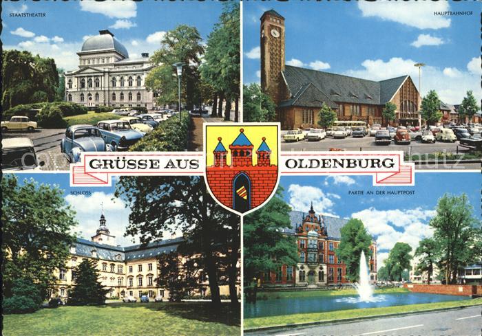 Oldenburg Niedersachsen Hauptbahnhof Staatstheater Schloss Hauptpost