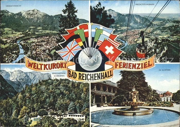 Bad Reichenhall Predigtstuhlbahn Kurpark Berggasthof Schroffen