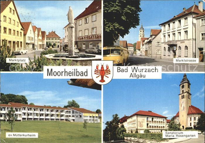Bad Wurzach Marktstrasse Marktplatz Sanatorium Maria Rosengarten