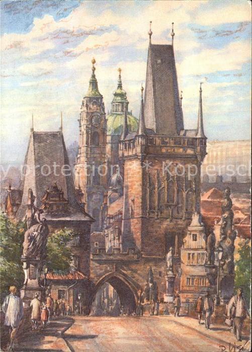 Praha Prahy Prague Kuenstlerkarte