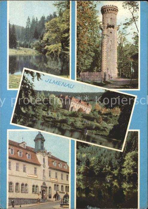 Ilmenau Thueringen Kickelhahnturm Goetheschule Rathaus
