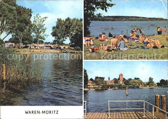 Waren Mueritz Badestrand Zeltplatz Ecktannen