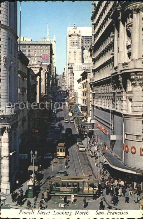 San Francisco California Powell Street Looking North