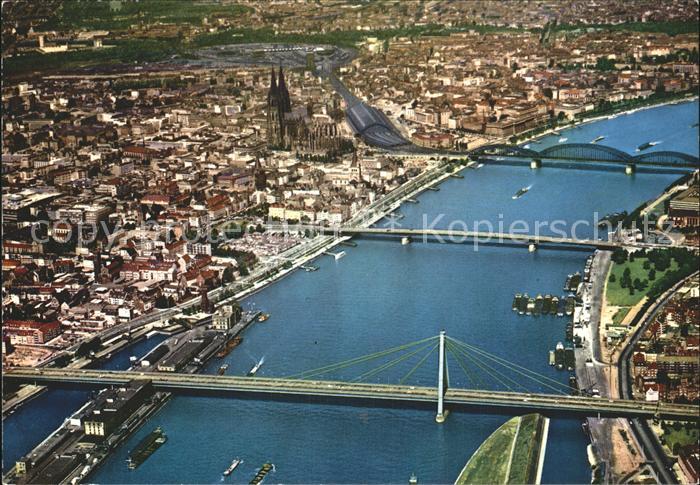 Koeln Rhein Fliegeraufnahme