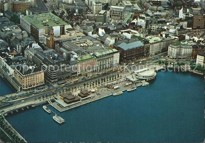 HAMBURG  CITY Jungfernstieg Binnenalster Fliegeraufnahme