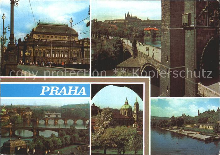 Praha Prahy Prague Narodni divadio Karluev most Prazske mosty