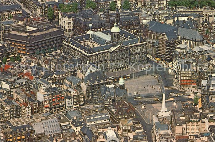 Amsterdam Niederlande Koenigspalast Fliegeraufnahme