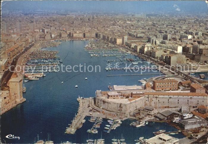 Marseille Bouches-du-Rhone Hafen Fliegeraufnahme