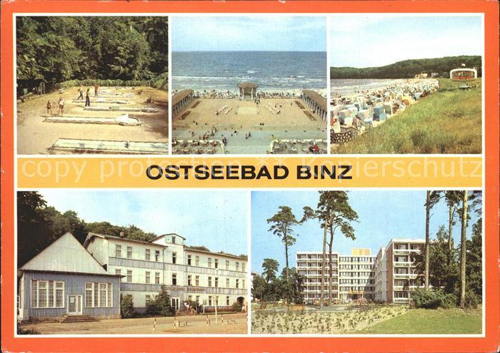 Binz Ostseebad Ruegen Minigolfanlage Konzertplatz Strand FDGB Heim Seeschloss un