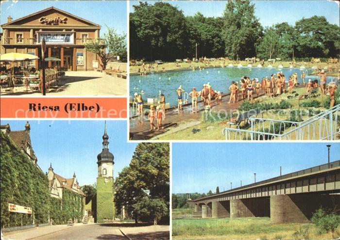Riesa Sachsen Filmtheater Capitol Bad Rathaus Neue Elbbruecke