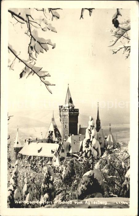Wernigerode Harz Schloss vom Agnesberg