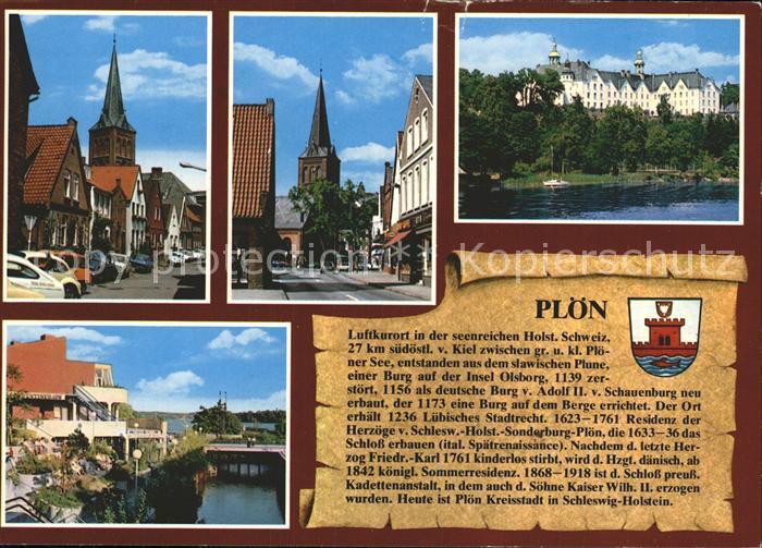 Ploen See Klosterstr Luebecker Str mit Kirche Schloss Schwentinehaus