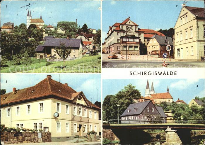 Schirgiswalde Teilansicht Obermarkt Rathaus An der Spree