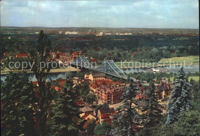 DRESDEN Elbe Blick von der Loschwitzhoehe