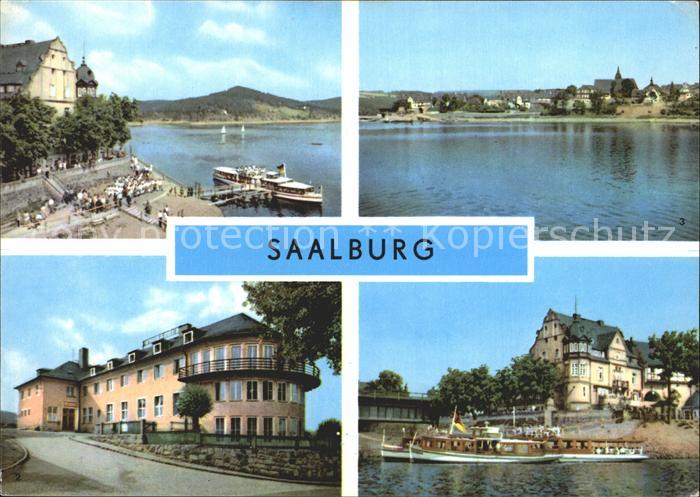Saalburg Saale Dampferanlegestelle Stausee FDGB Erholungsheim Hermann Schlimme T