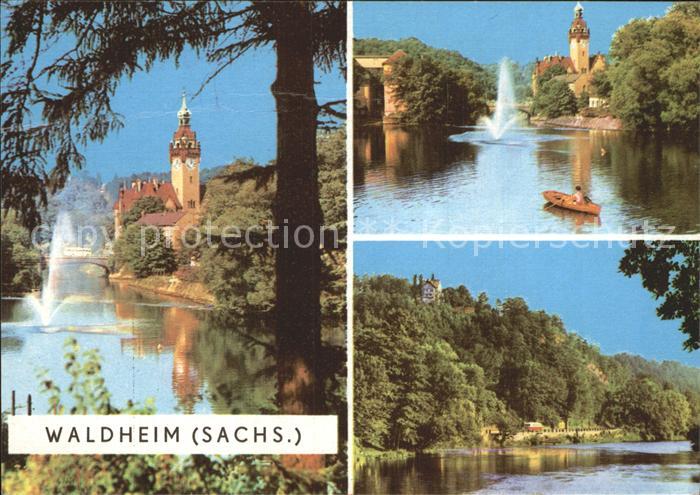 Waldheim Sachsen Kirche Gondelteich Fontaene