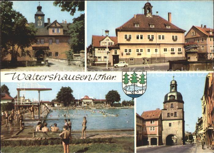 Waltershausen Gotha Schloss Tenneberg Rathaus am Markt Schwimmbad Nikolaustor