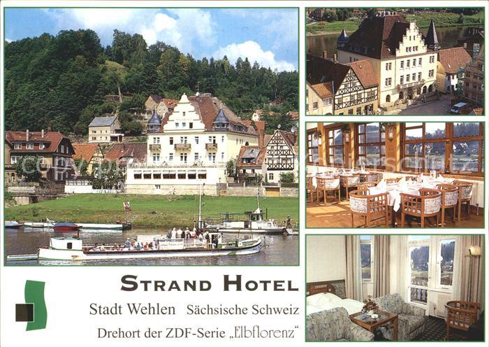 Wehlen Sachsen Strand Hotel Gastraum Zimmer Ausflugsschiffe