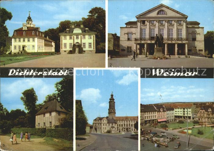 Weimar Thueringen Beethoven und Bachhaus Schlosspark Belvedere Dt Nationaltheate