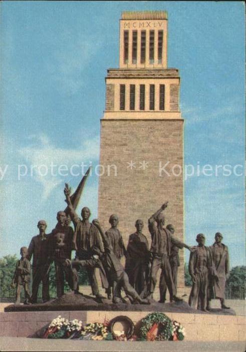 Buchenwald Weimar Nationale Mahn und Gedenkstaette Buchenwald Turm mit Gruppenpl