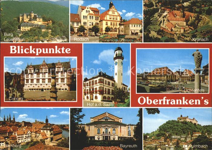 Franken Oberfranken Burg Lauenstein Rodach Kronach Coburg Hof Saale Lichtenfels