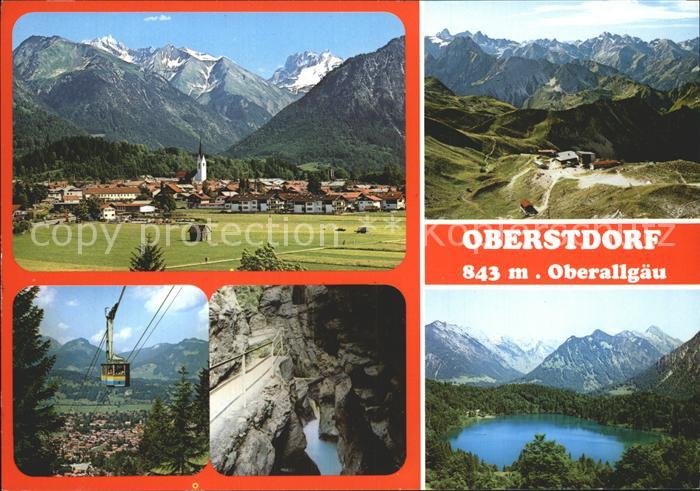 Oberstdorf Panorama Berghuetten Seilbahn Bergsee