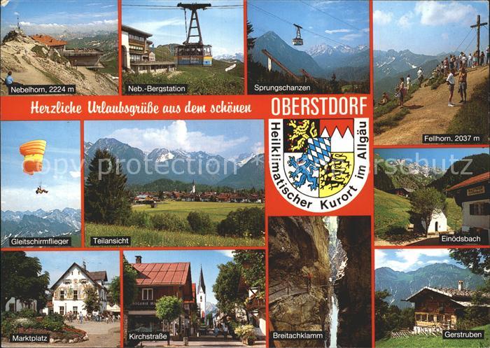 Oberstdorf Nebelhorn Bergstation Sprungschanzen Fellhorn Gleitschirmflieger Tota