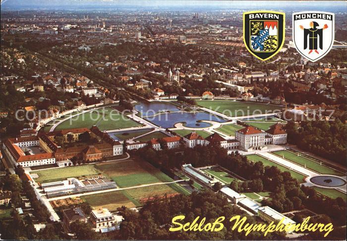 Muenchen Bayern Schloss Nymphenburg Stadtblick