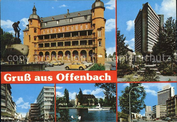 Offenbach Main Rathaus Hochhaeuser Mainpartie