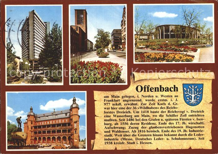 Offenbach Main Hochhaus Kirche Halle Rathaus