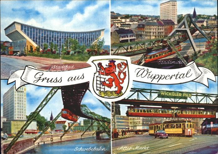 WUPPERTAL NRW Stadtbad Stadtmitte Schwebebahn Alter Markt