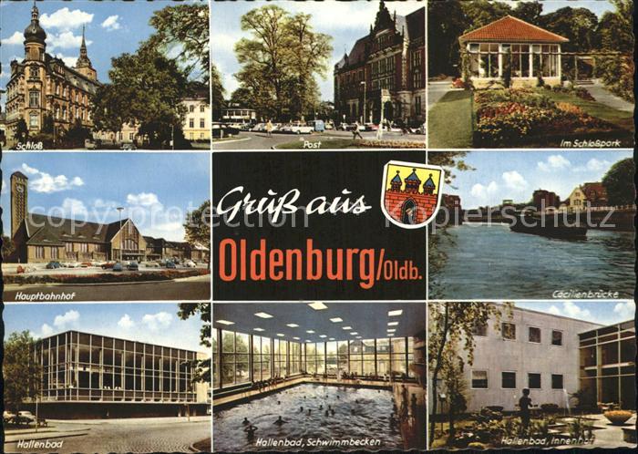 Oldenburg Niedersachsen Schloss Post Schlosspark Hauptbahnhof Cecilienbruecke Ha