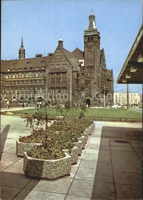 Karl-Marx-Stadt Blick zum Rathaus