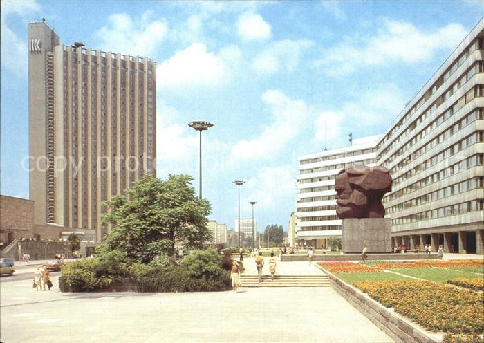 Karl-Marx-Stadt Karl Marx Allee mit Hotel Kongress