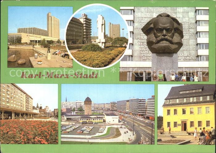 Karl-Marx-Stadt Stadthalle Karl-Marx Monument Rosenhof Rathaus Karl-Marx Platz F