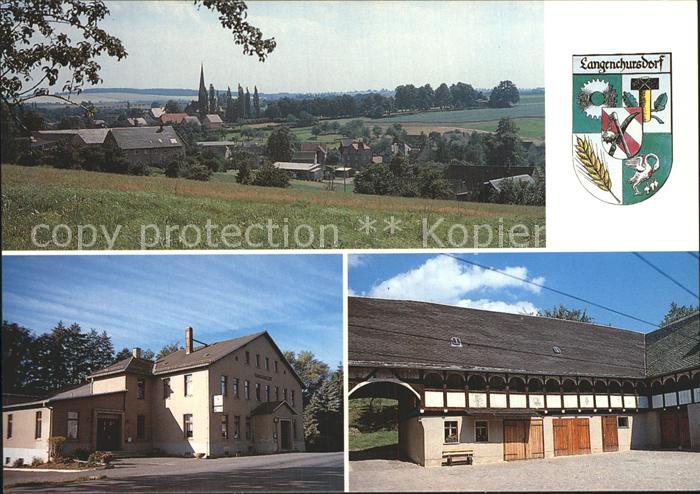 Langenchursdorf Panorama Kirche Gaststaette Erbgericht Richters Hof