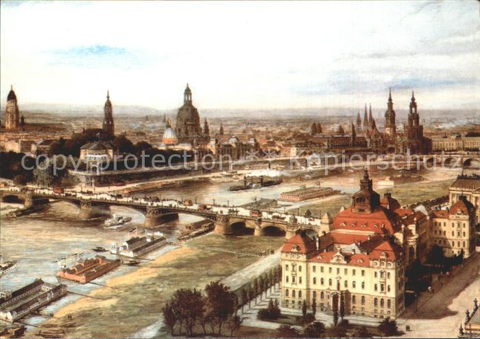 DRESDEN Elbe Stadtblick