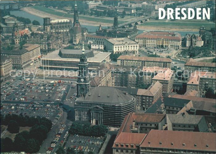DRESDEN Elbe Altstadtkern Fliegeraufnahme