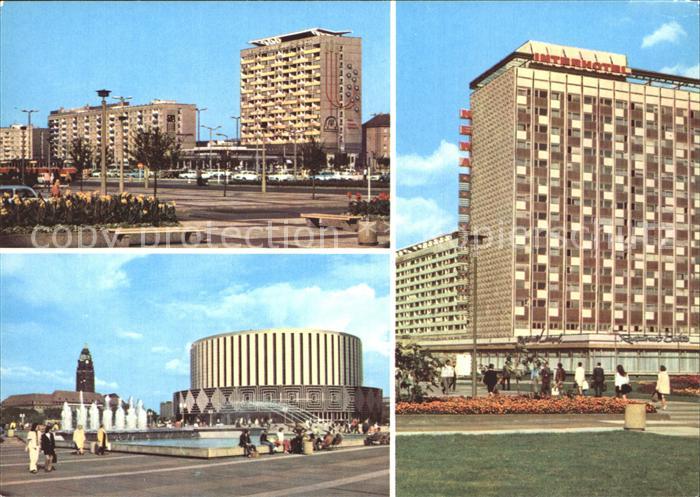 DRESDEN Elbe Pirnaischer Platz Prager Str Kino Interhotel Newa