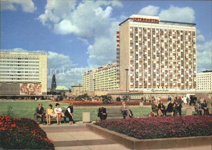DRESDEN Elbe Prager Strasse Interhotel Newa