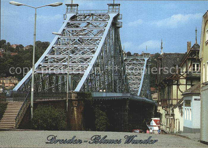 DRESDEN Elbe Blaues Wunder Schillergarten