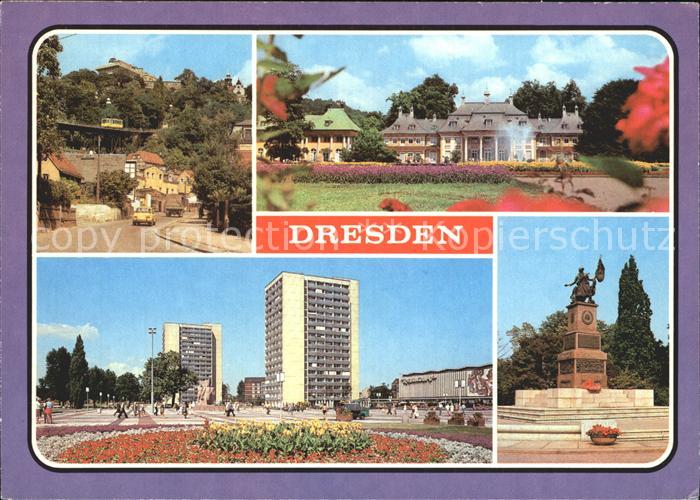 DRESDEN Elbe Standseilbahn Luisenhof Pillnitz Bergpalais Prager Str Ehrenmal der