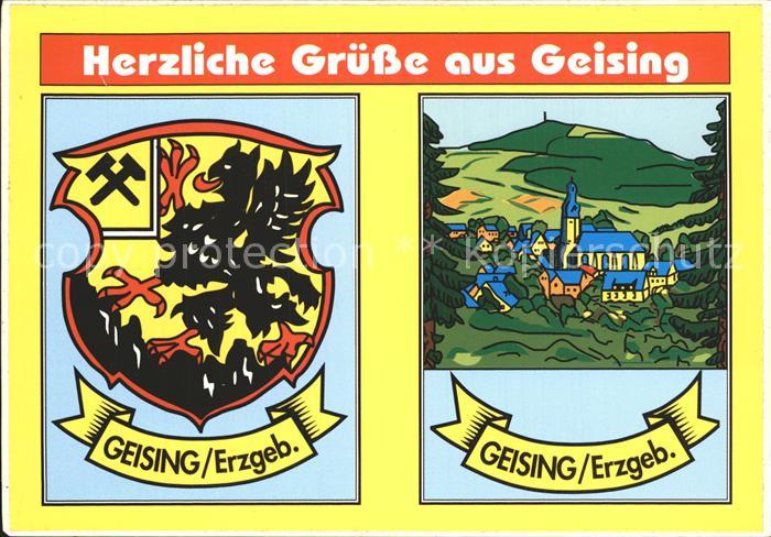 Geising Erzgebirge Aufkleber Postkarte