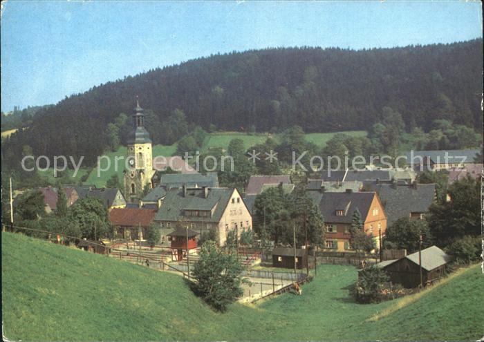 Geising Erzgebirge Teilansicht Kirche