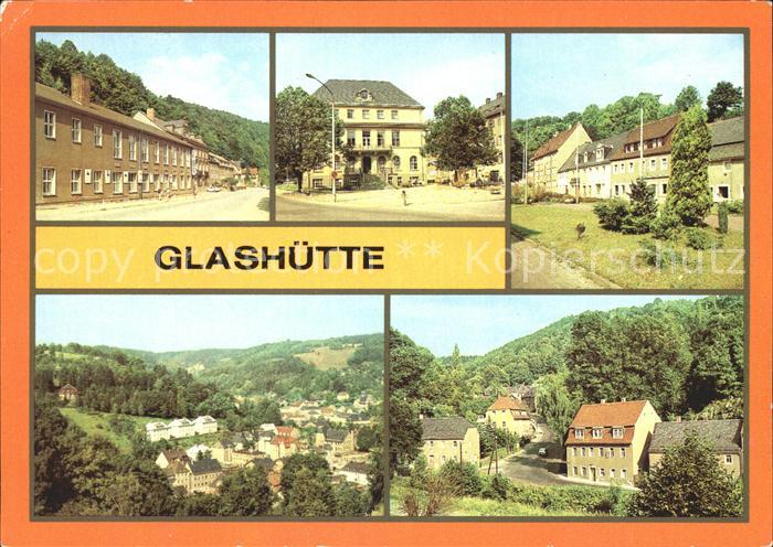 Glashuette Sachsen Kulturhaus Ingenieurschule Markt Teilansicht Luchauer Str