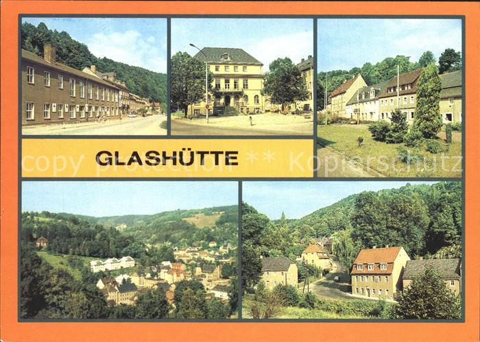 Glashuette Sachsen Kulturhaus Ingenieurschule Markt Teilansicht Luchauer Str