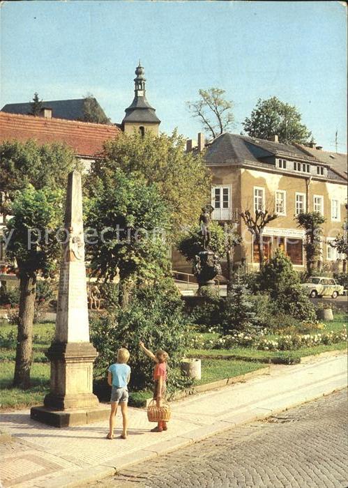 Bad Gottleuba-Berggiesshuebel Postmeilensaeule Thaelmann Strasse