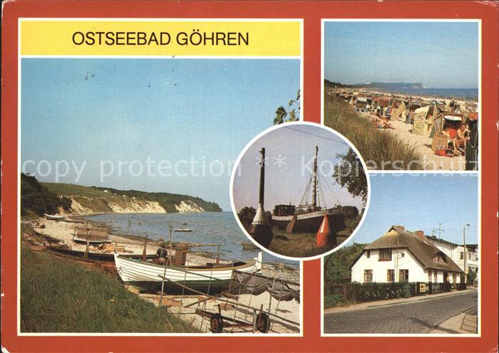 Goehren Ruegen Am Suedstrand Museumsschiff Luise Strand Teilansicht