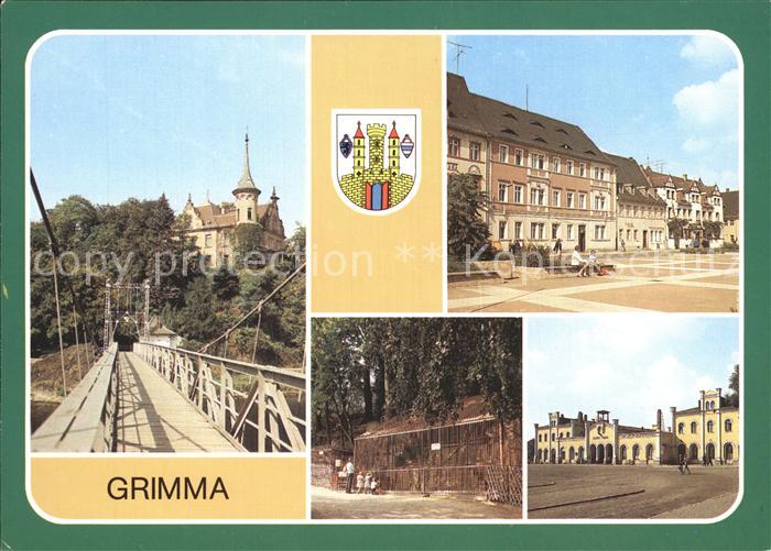 Grimma Markt Baerenzwinger an der Gattersburg Bahnhof