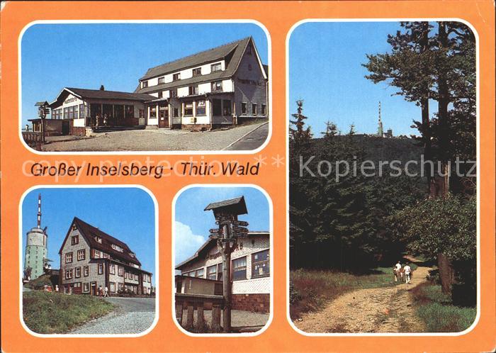 Grosser Inselsberg Berggasthof Stoehr Jugendherberge Theo Neubauer Wegweiser Am